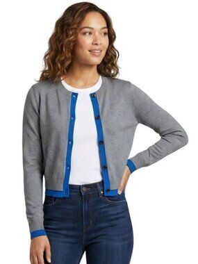 Truth By Republic NWT Charcoal Blue Wool Blend Cardigan Sweater Size S
